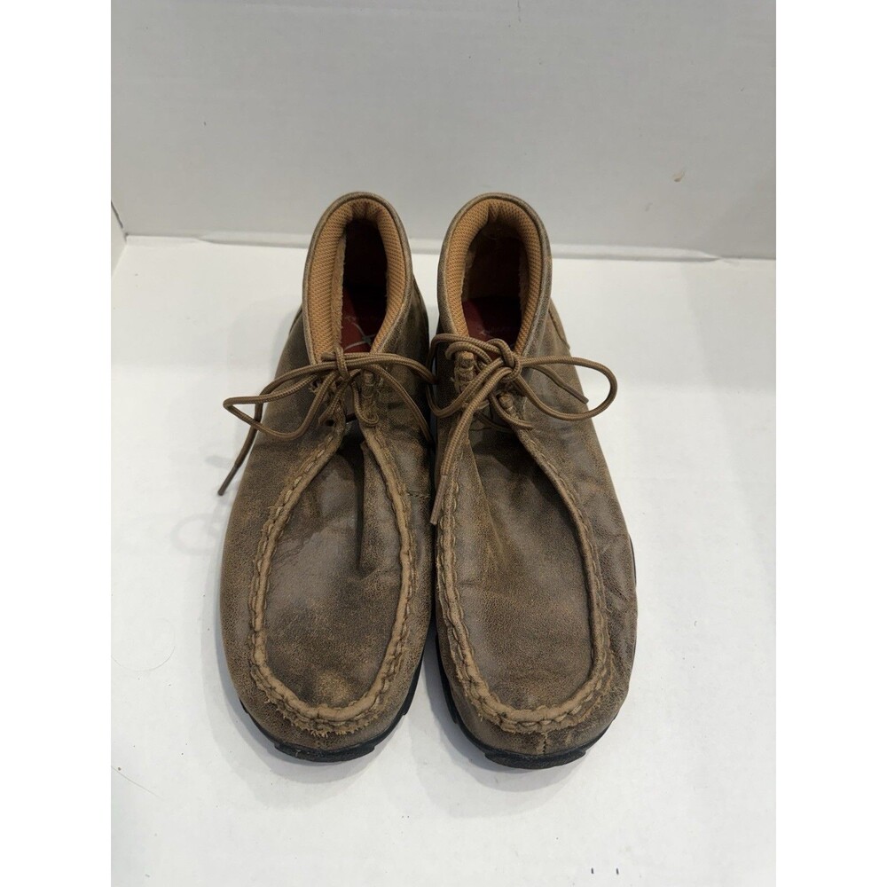Twisted X Youth Driving Moc Chukka Boots Brown Leather YDM0001 Size 5 M